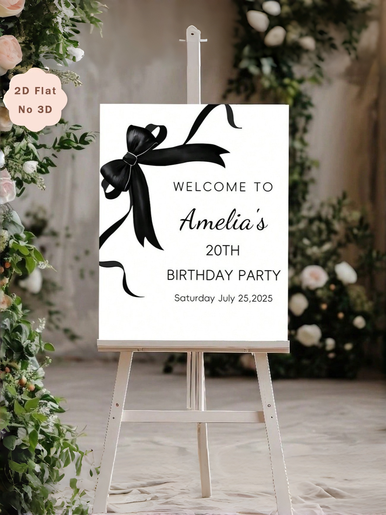 Custom 2D Birthday Welcome Sign Board